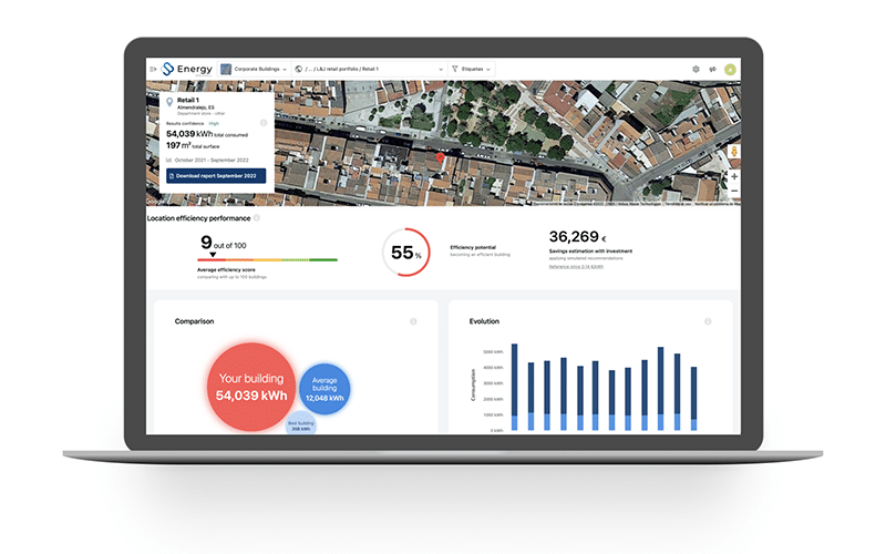 Computadora portátil con detección de energía Spacewell